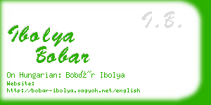 ibolya bobar business card
